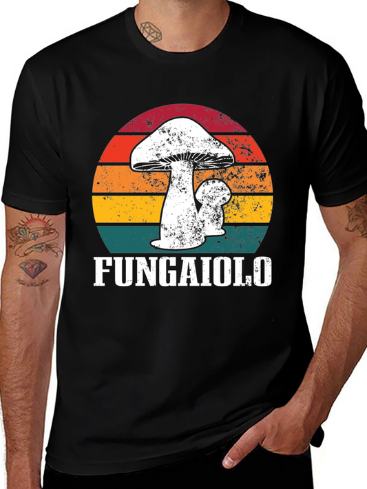 Fungaiolo Retro Mushroom Graphic Tee