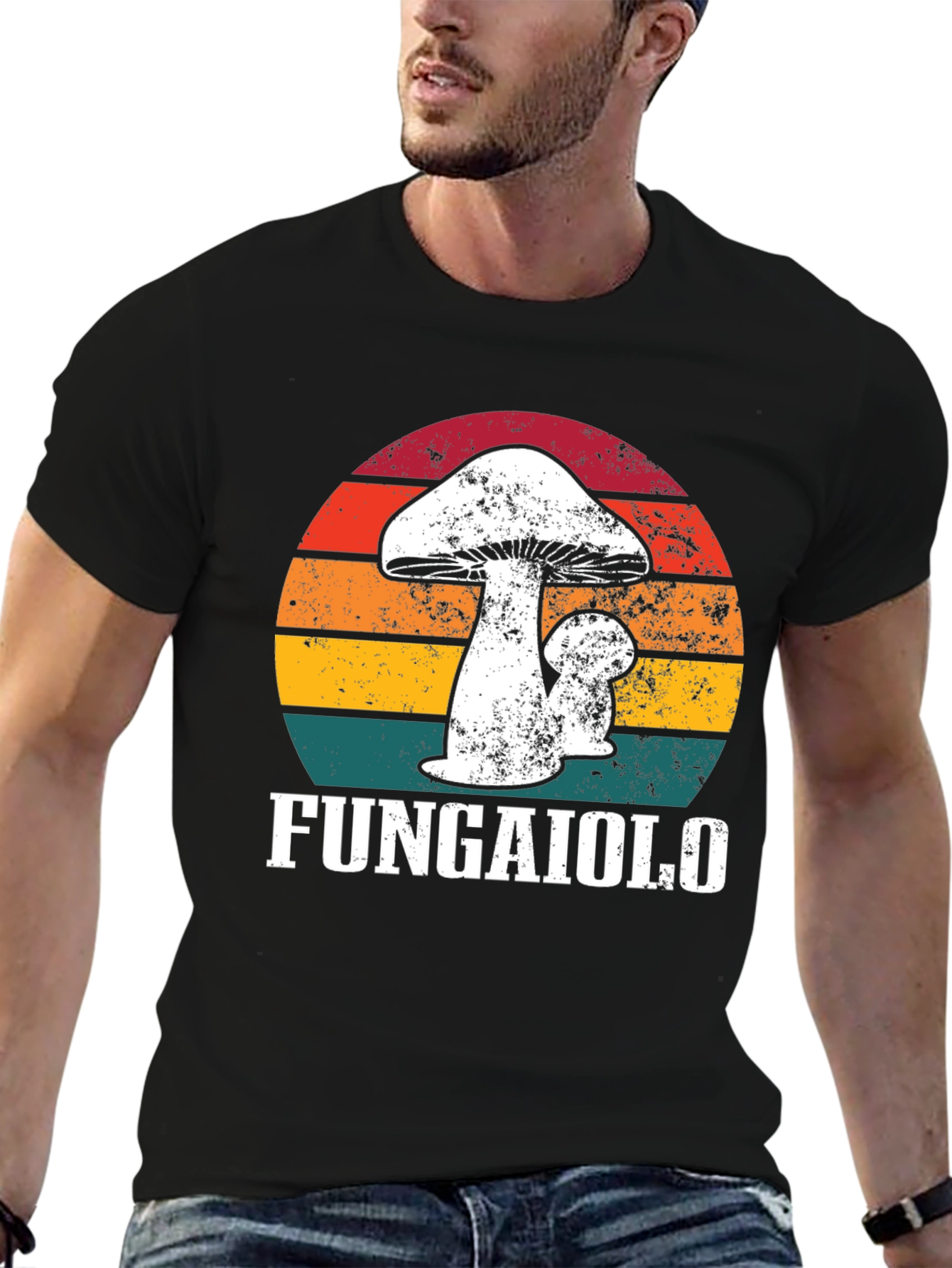 Fungaiolo Retro Mushroom Graphic Tee