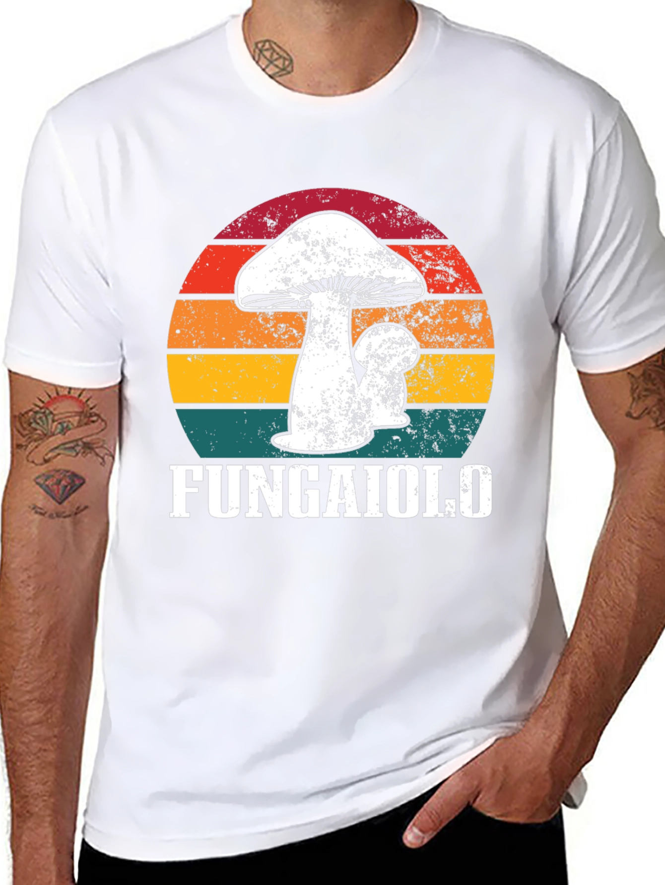 Fungaiolo Retro Mushroom Graphic Tee