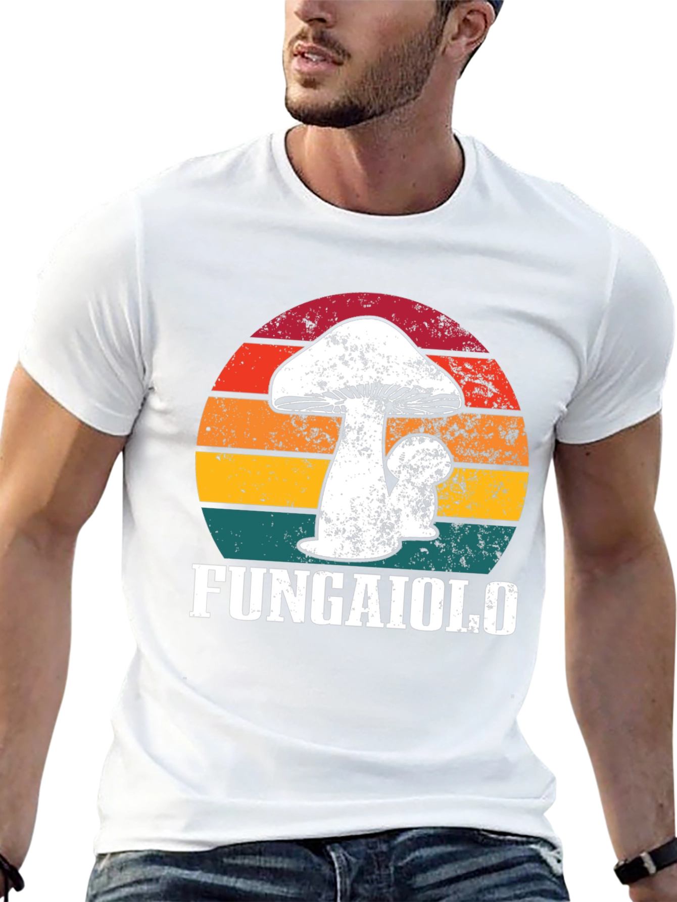 Fungaiolo Retro Mushroom Graphic Tee