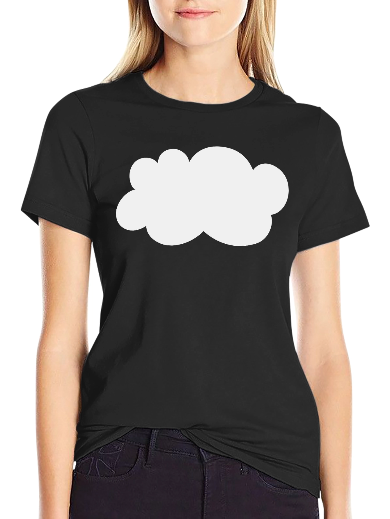 Cloud Graphic Black Tee - Weather Fun!