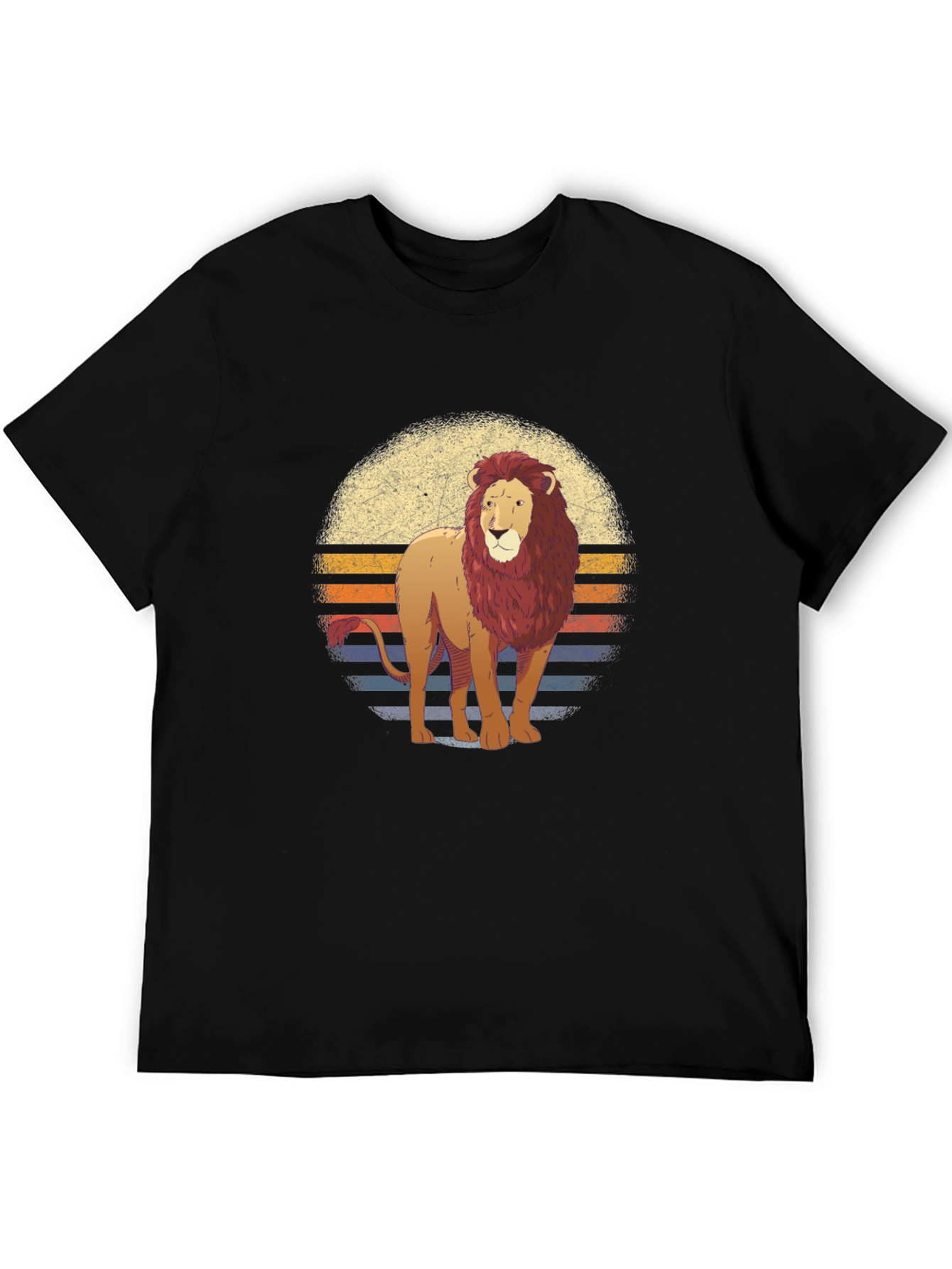 Lion Sunset Graphic T-Shirt
