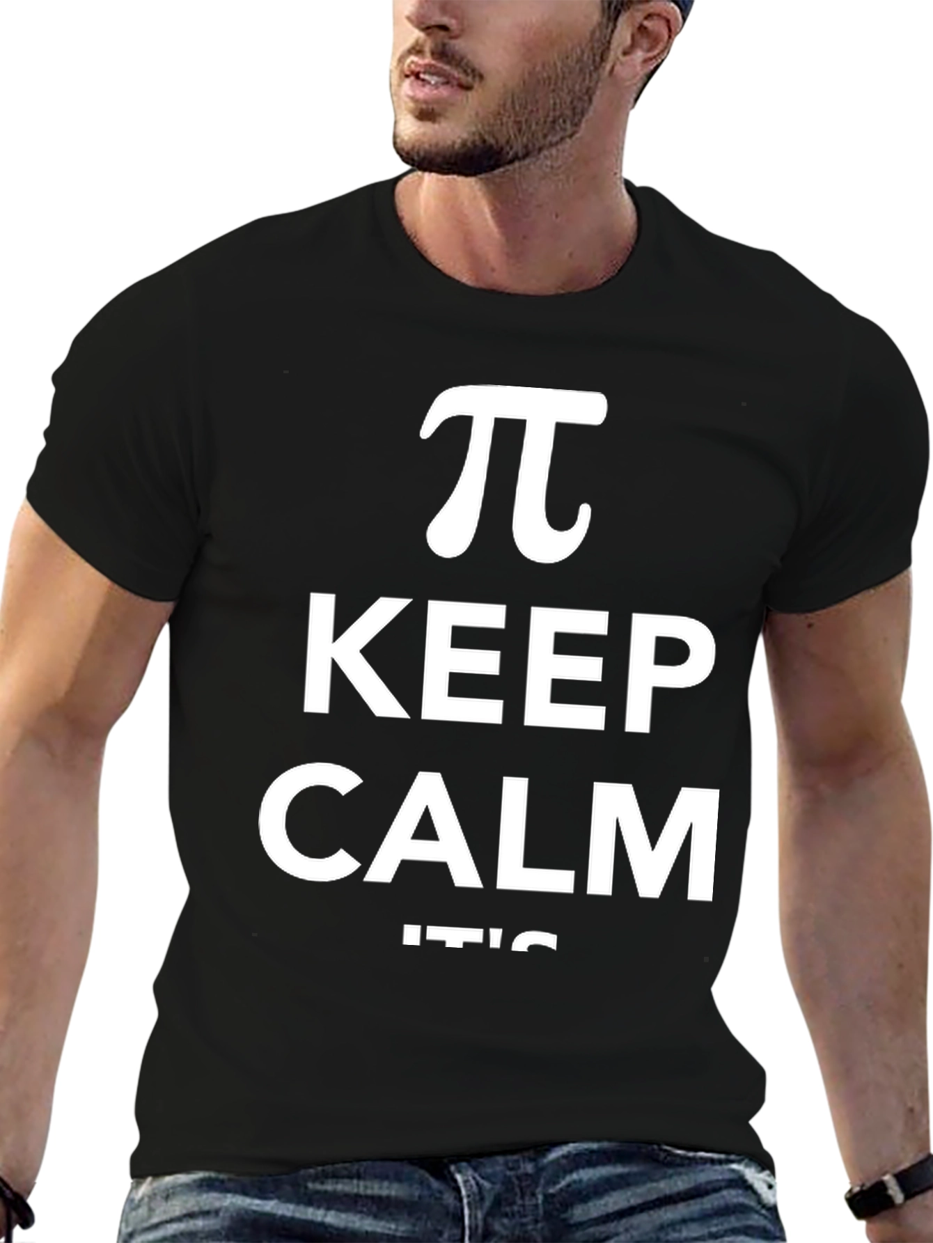 Keep Calm Its Pi T-Shirt - Mens Black Tee