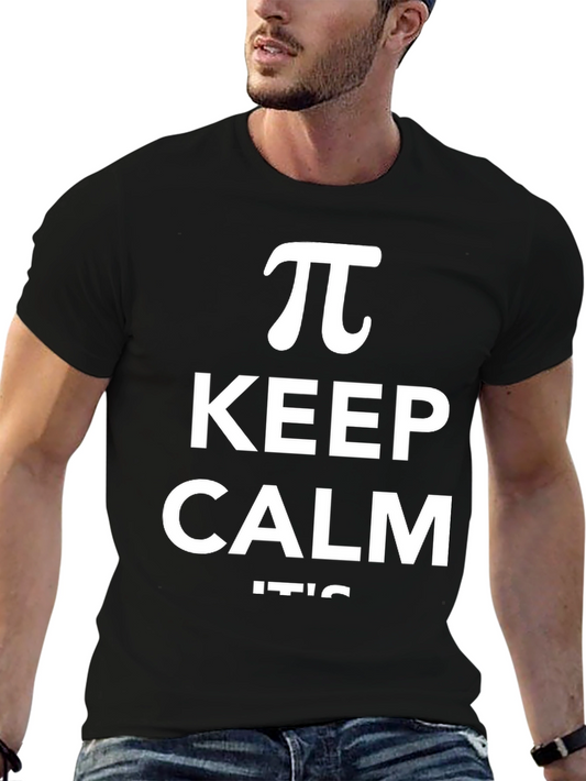 Keep Calm Its Pi T-Shirt - Mens Black Tee