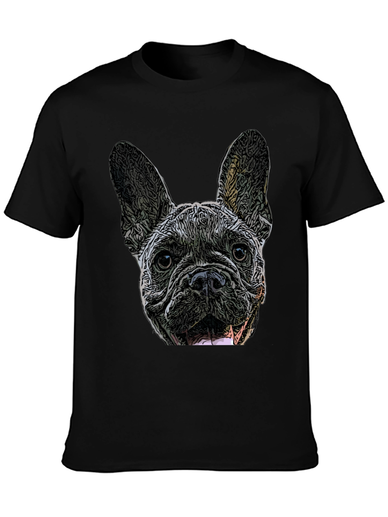 French Bulldog Graphic Black T-Shirt