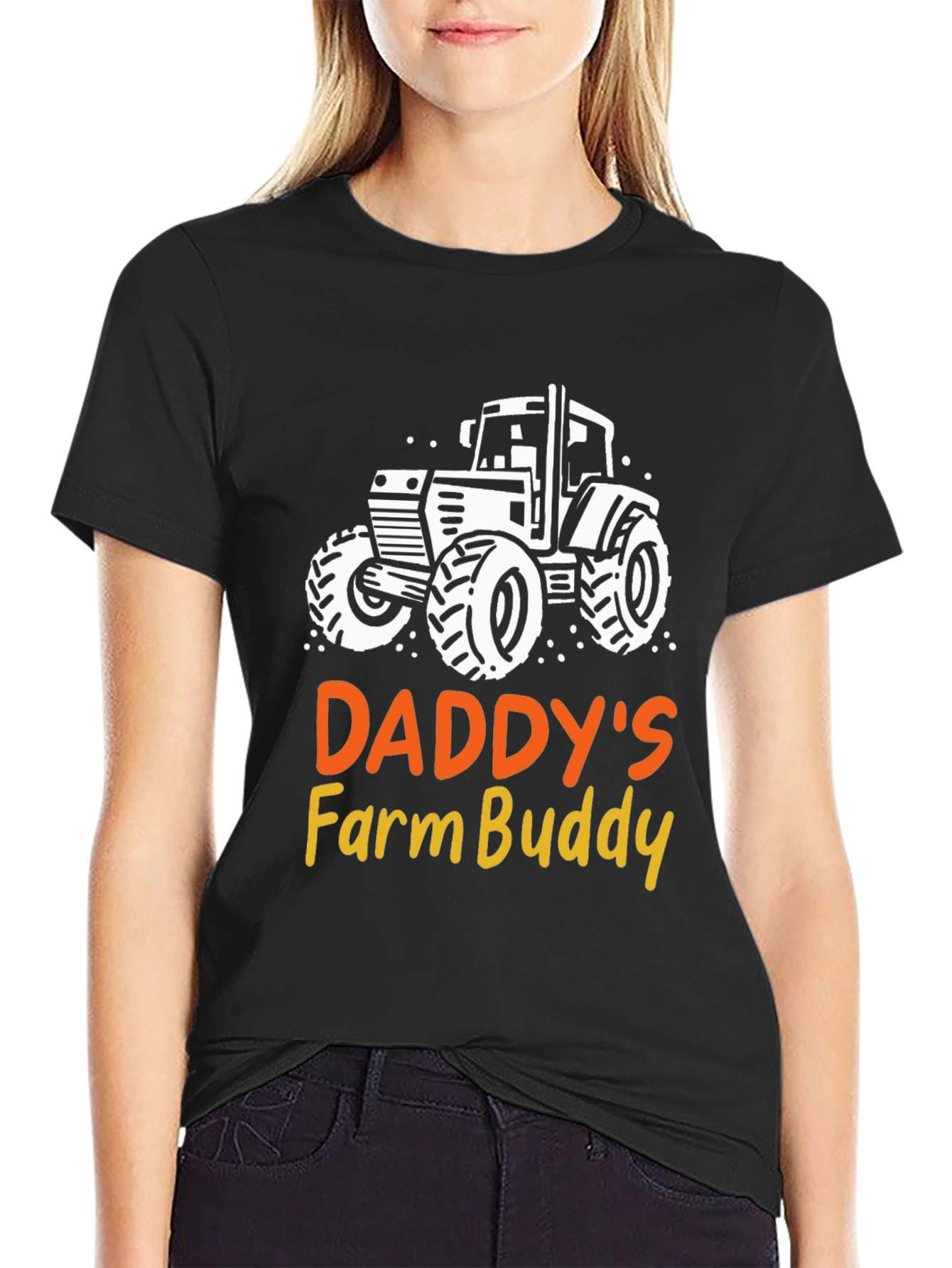 Daddys Farm Buddy Black T-Shirt