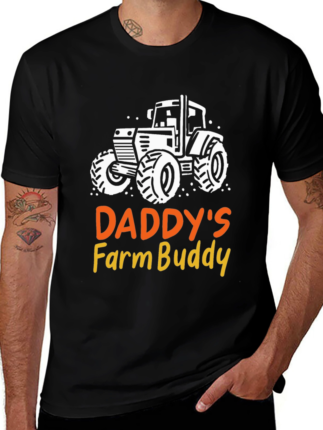 Daddys Farm Buddy Black T-Shirt