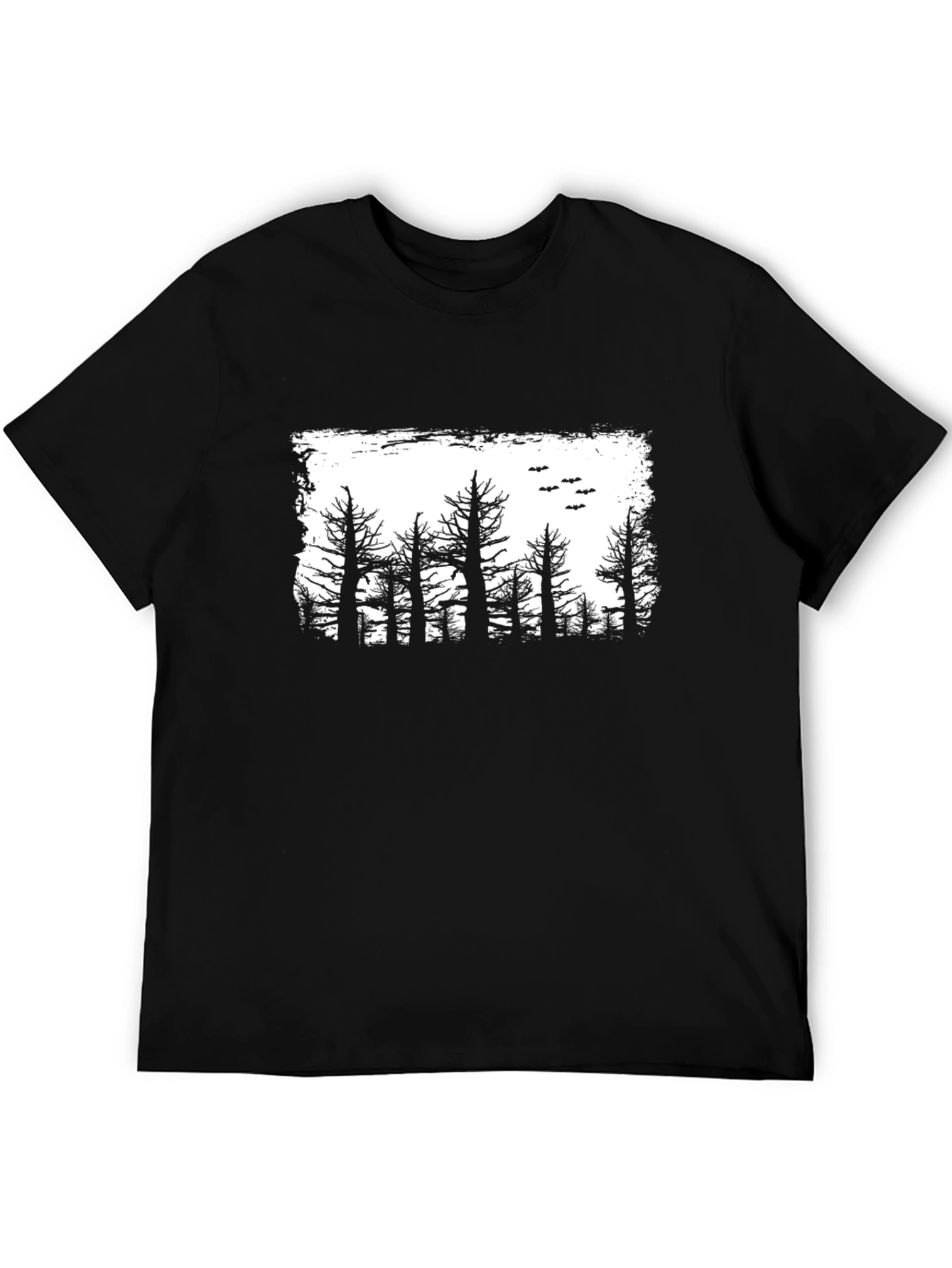 Spooky Forest Graphic Tee - Black