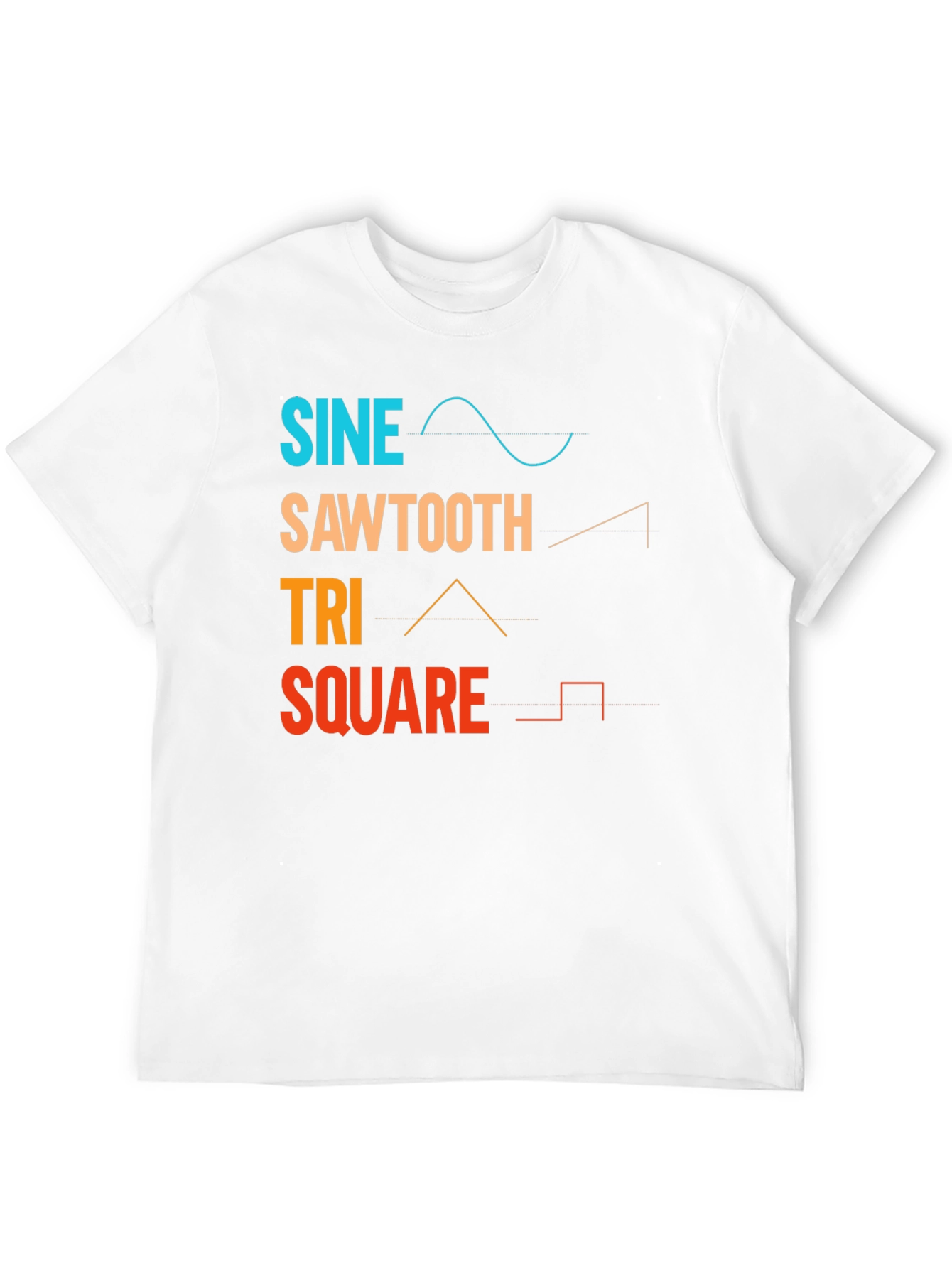 Sine Sawtooth Triangle Square Waveform T-Shirt