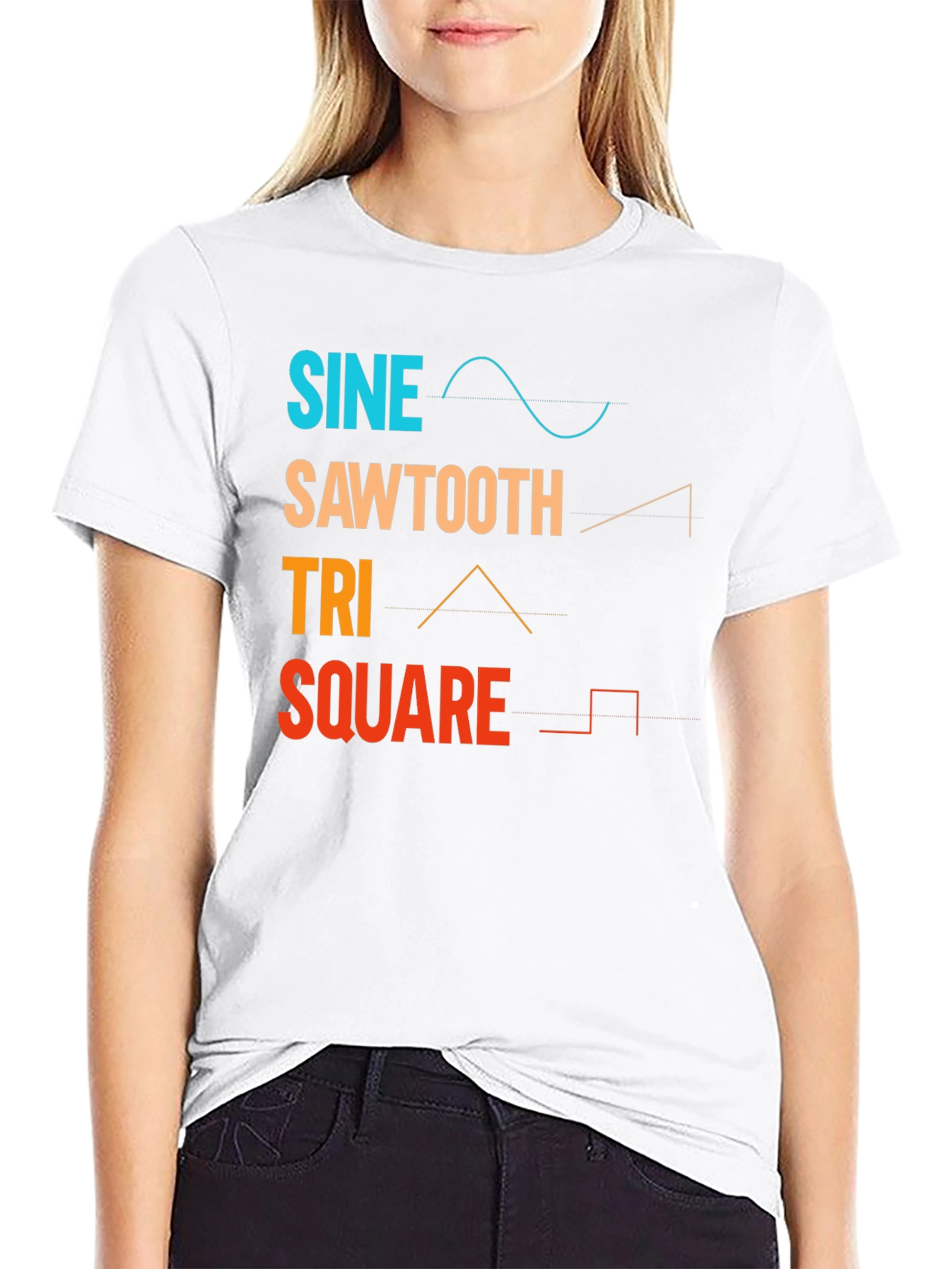 Sine Sawtooth Triangle Square Waveform T-Shirt