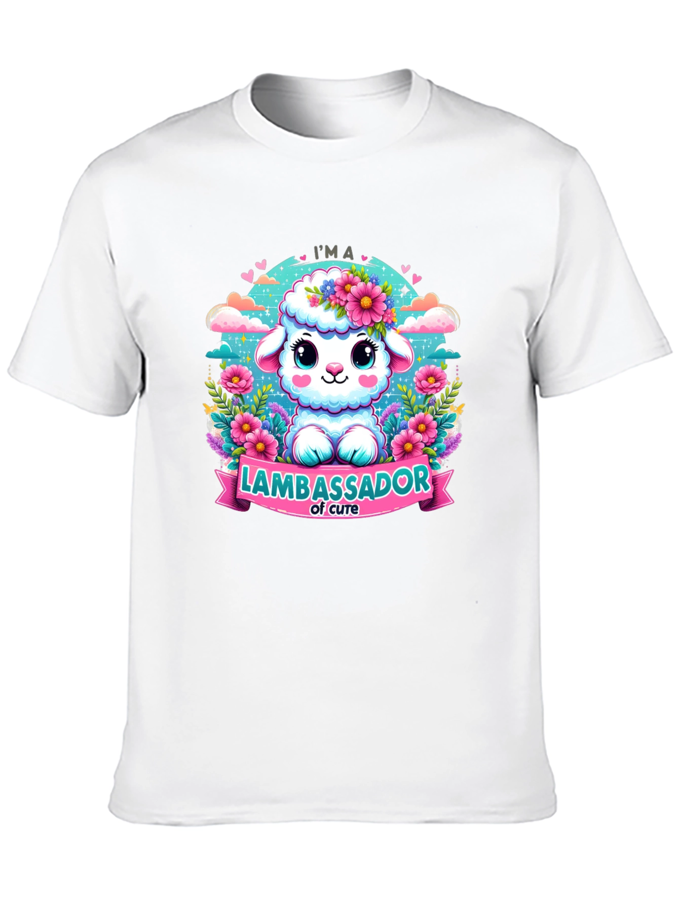 Cute Lamb Ambassador Graphic T-Shirt