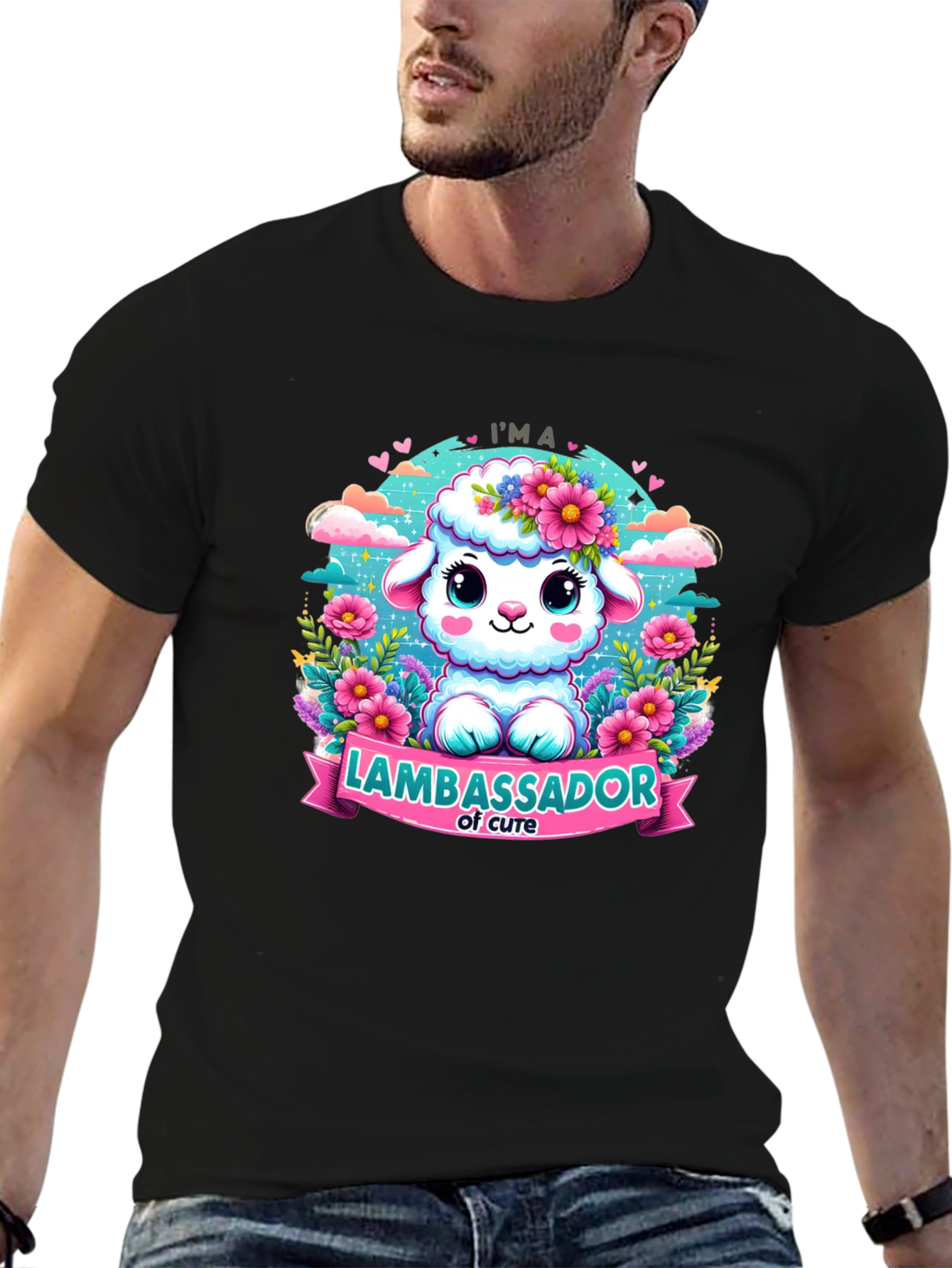 Cute Lamb Ambassador Graphic T-Shirt