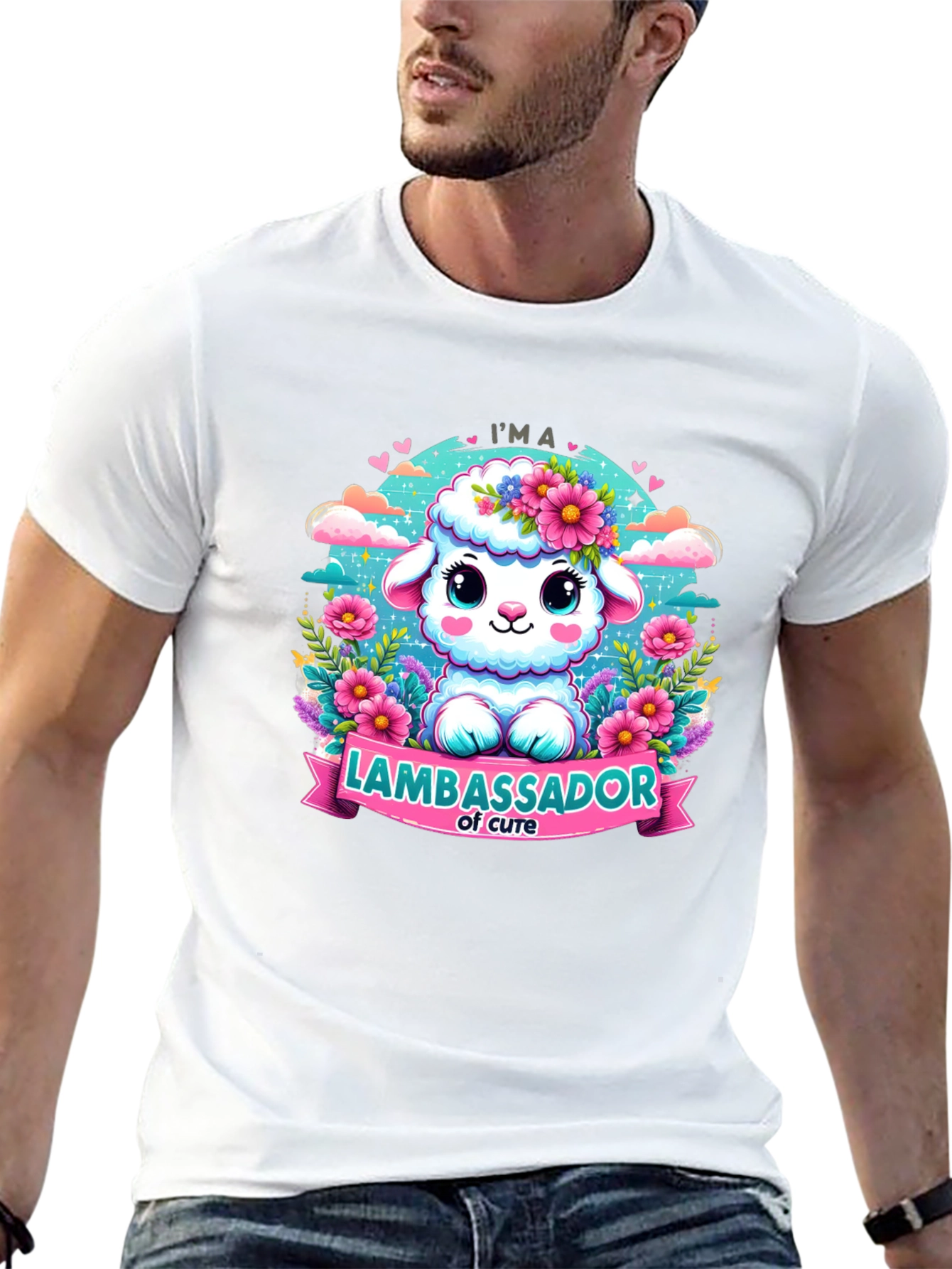 Cute Lamb Ambassador Graphic T-Shirt