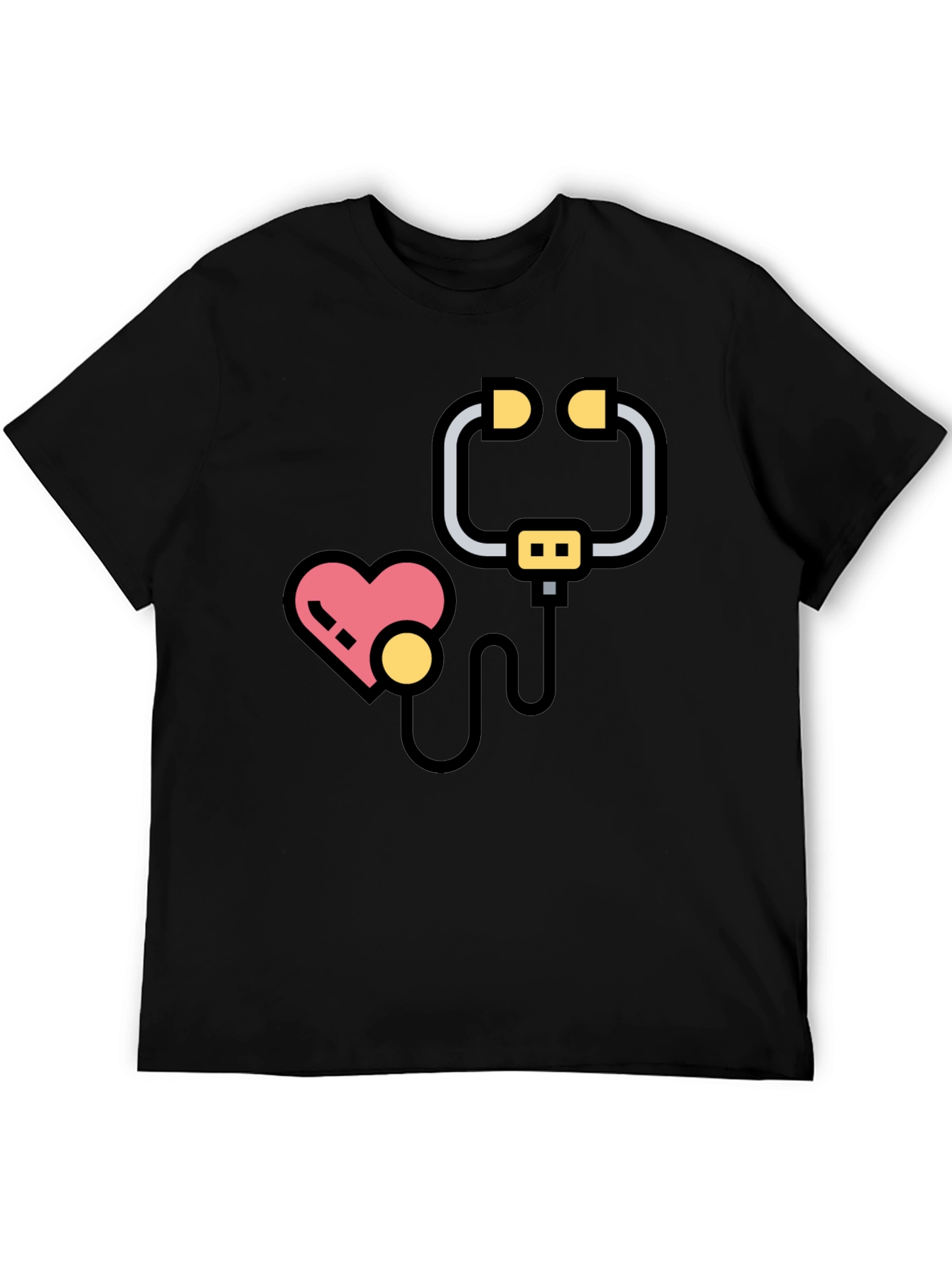 Heartbeat Stethoscope Graphic Tee - Medical Love
