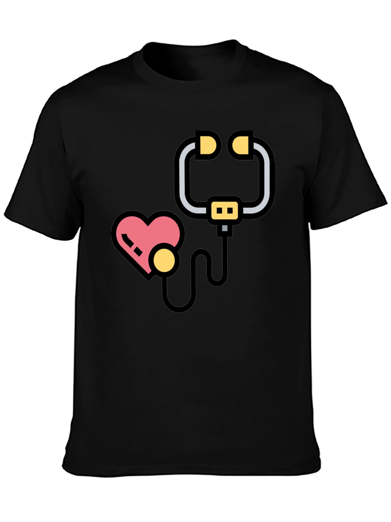 Heartbeat Stethoscope Graphic Tee - Medical Love
