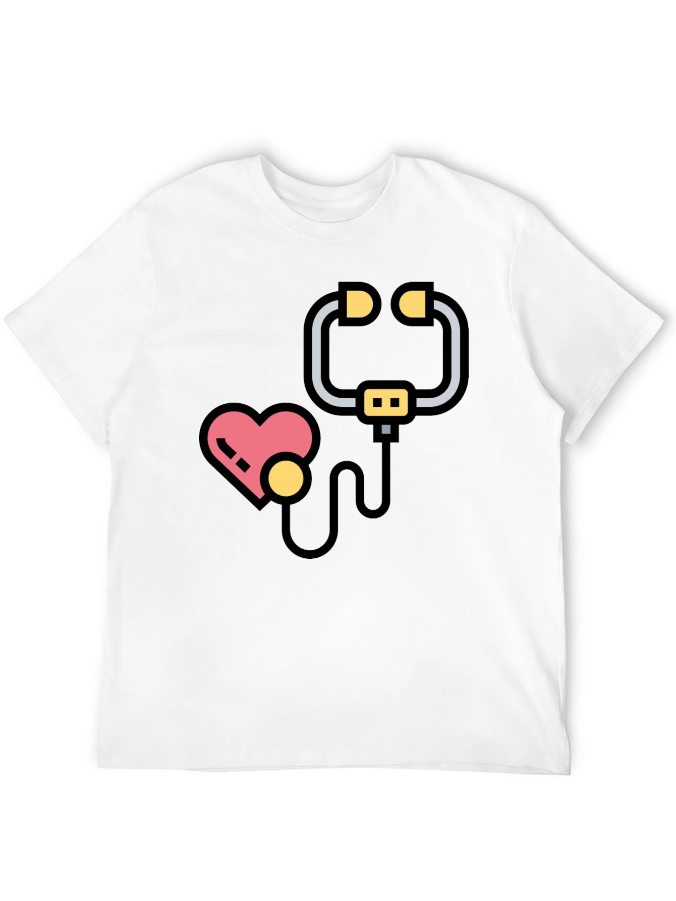 Heartbeat Stethoscope Graphic Tee - Medical Love