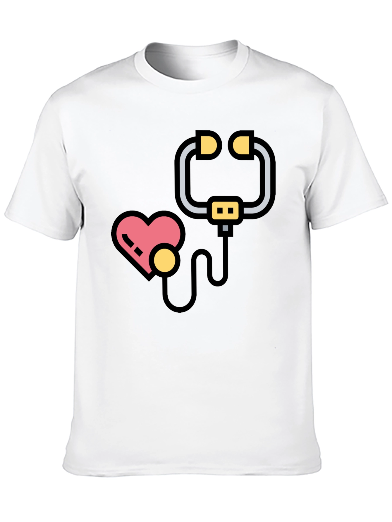 Heartbeat Stethoscope Graphic Tee - Medical Love