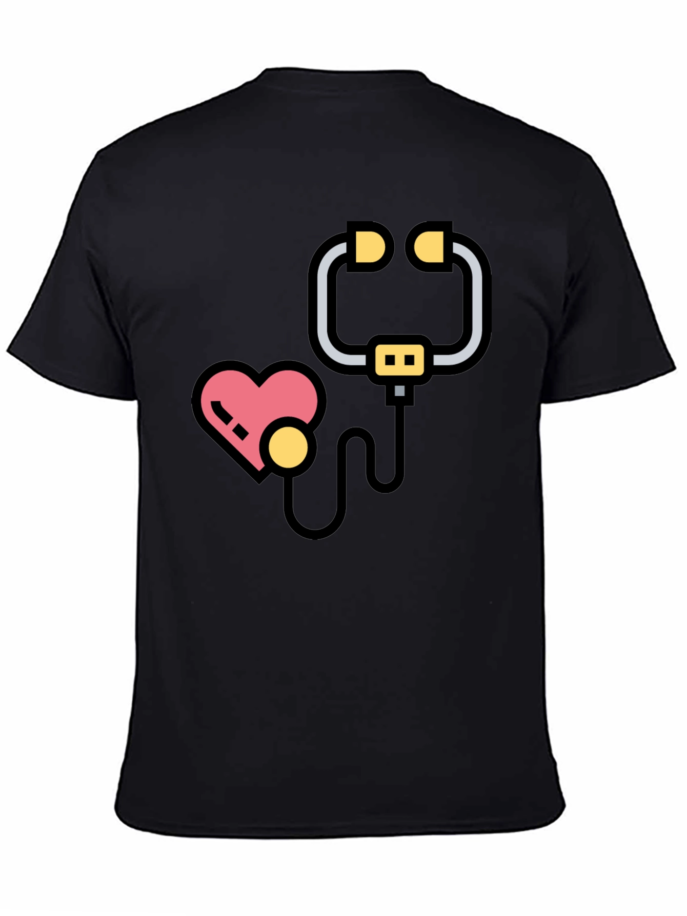 Heartbeat Stethoscope Graphic Tee - Medical Love