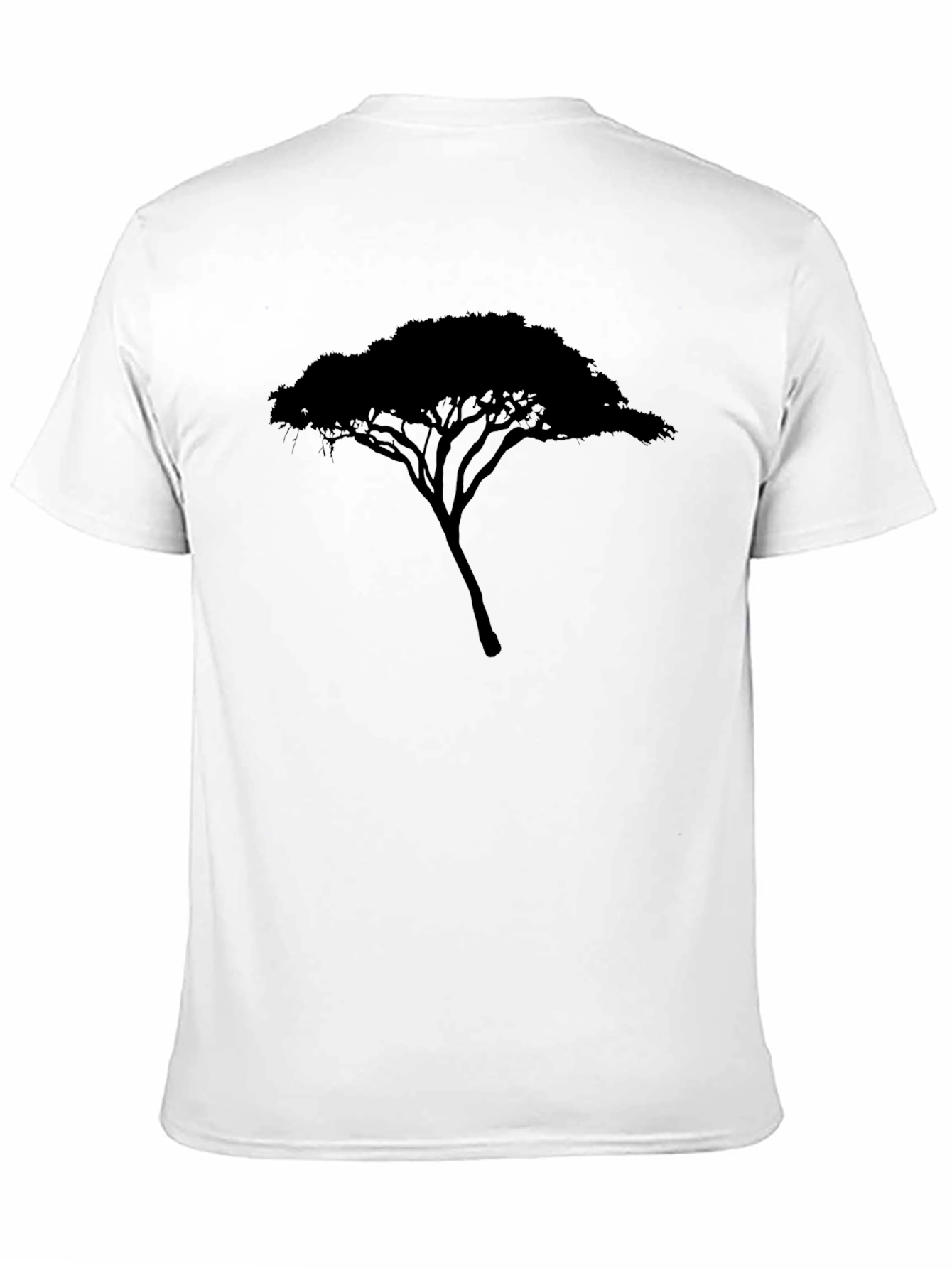 Tree Silhouette Graphic Tee - Black Casual Shirt