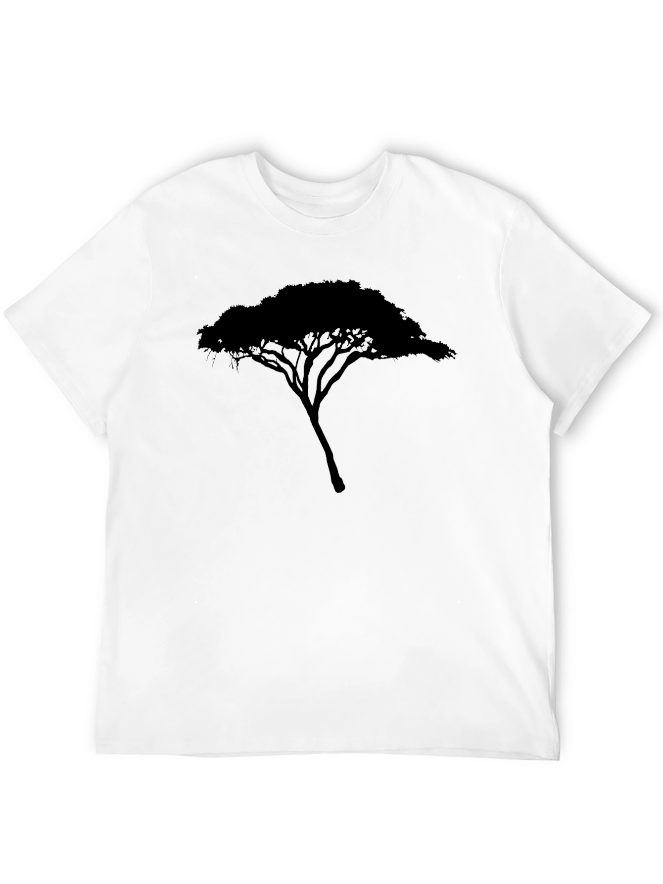 Tree Silhouette Graphic Tee - Black Casual Shirt