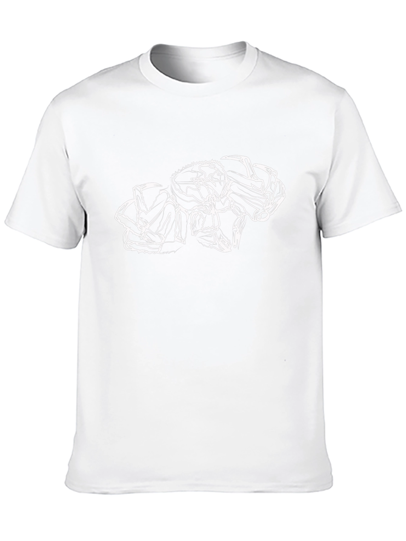 Abstract Crab Outline Black T-Shirt