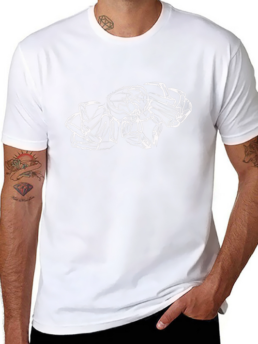 Abstract Crab Outline Black T-Shirt