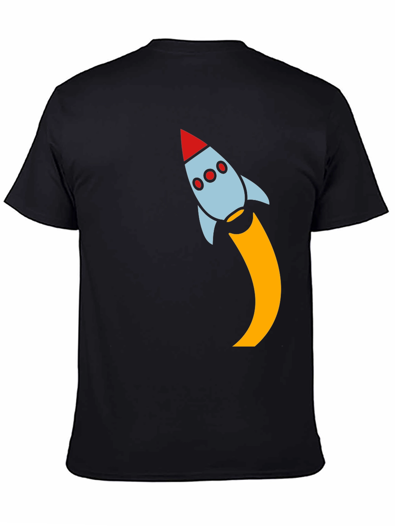 Rocket Launch Black T-Shirt - Blast Off in Style!