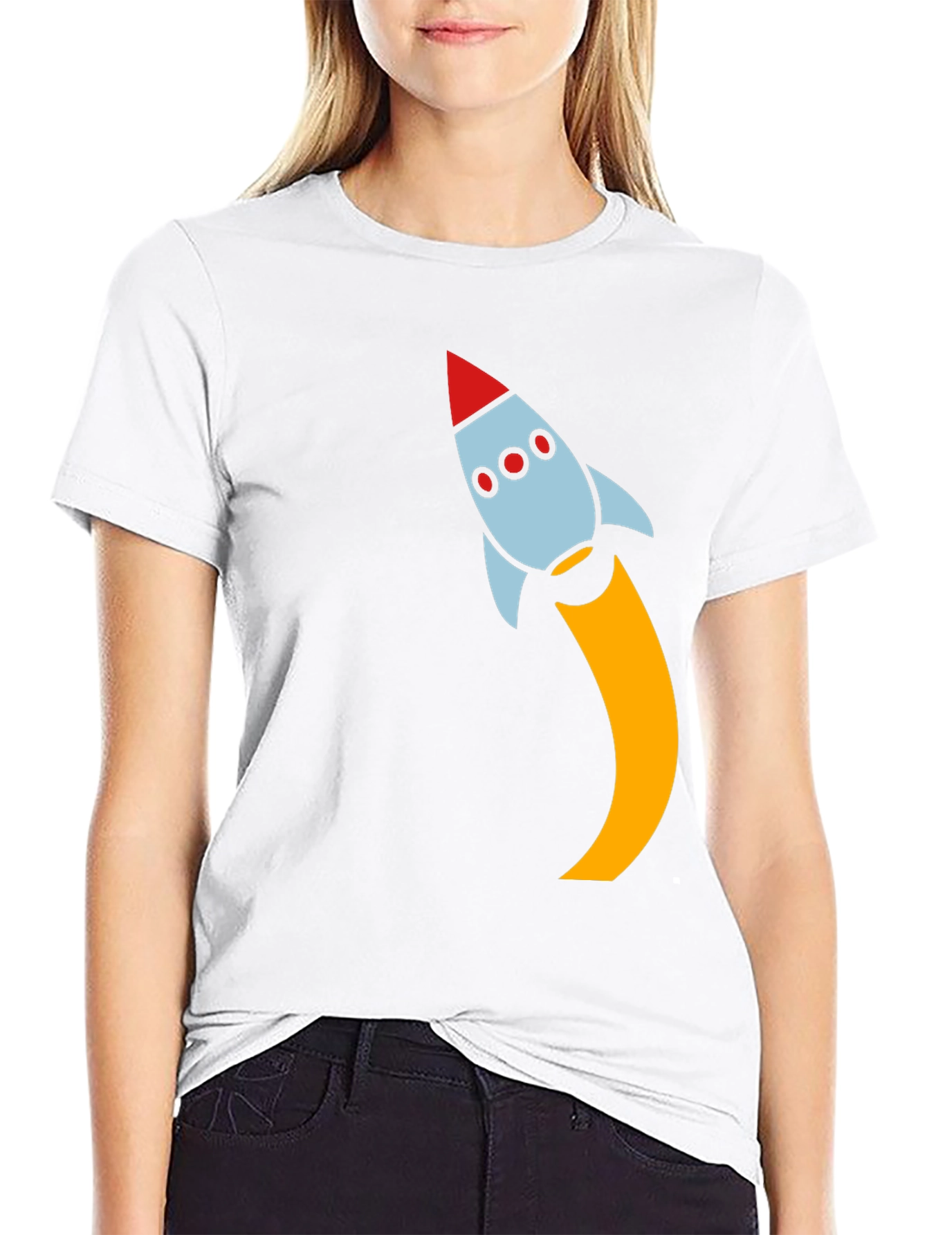 Rocket Launch Black T-Shirt - Blast Off in Style!
