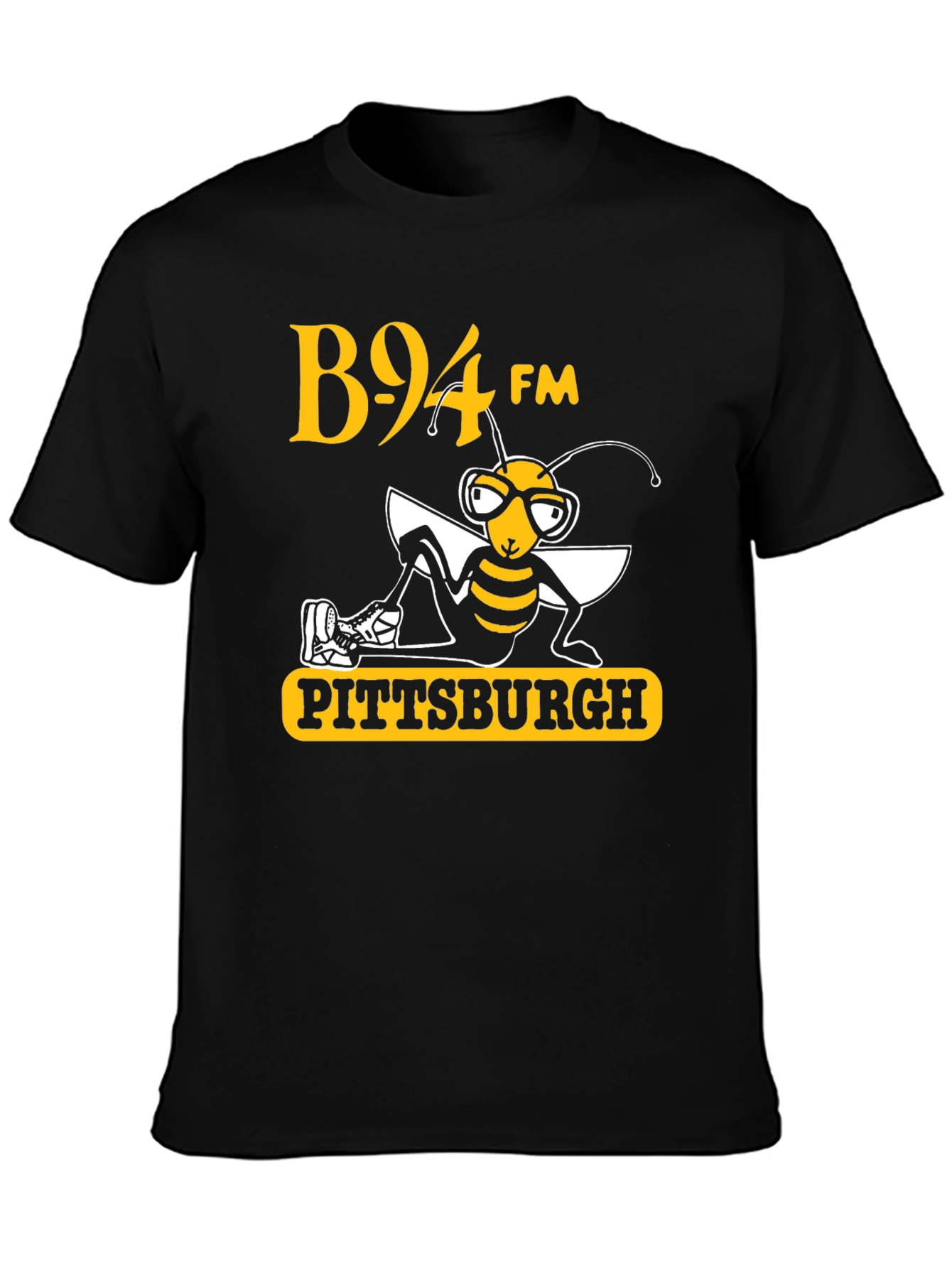B94 FM Pittsburgh Bee T-Shirt Black