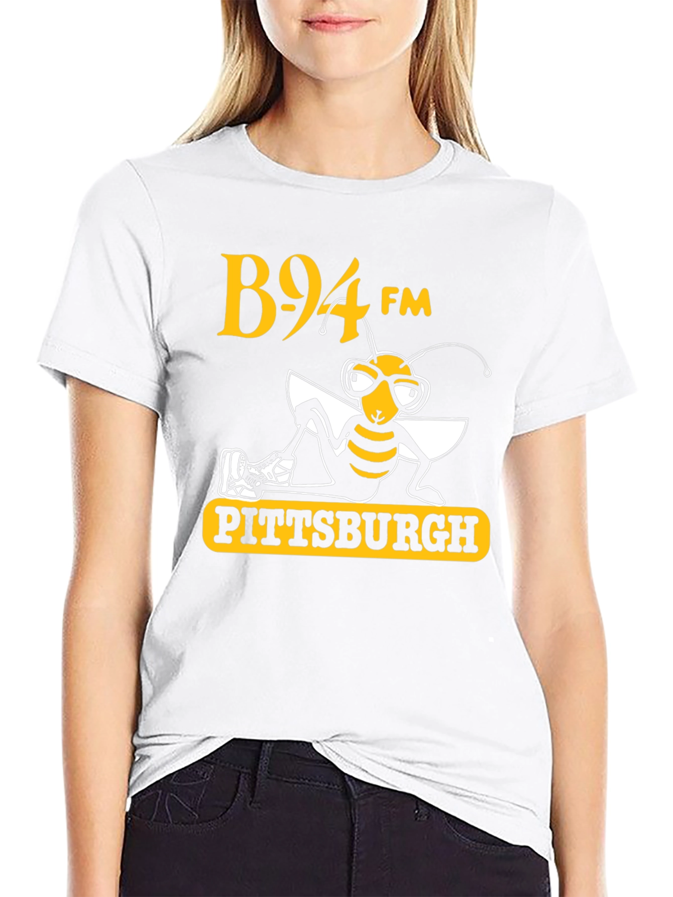 B94 FM Pittsburgh Bee T-Shirt Black