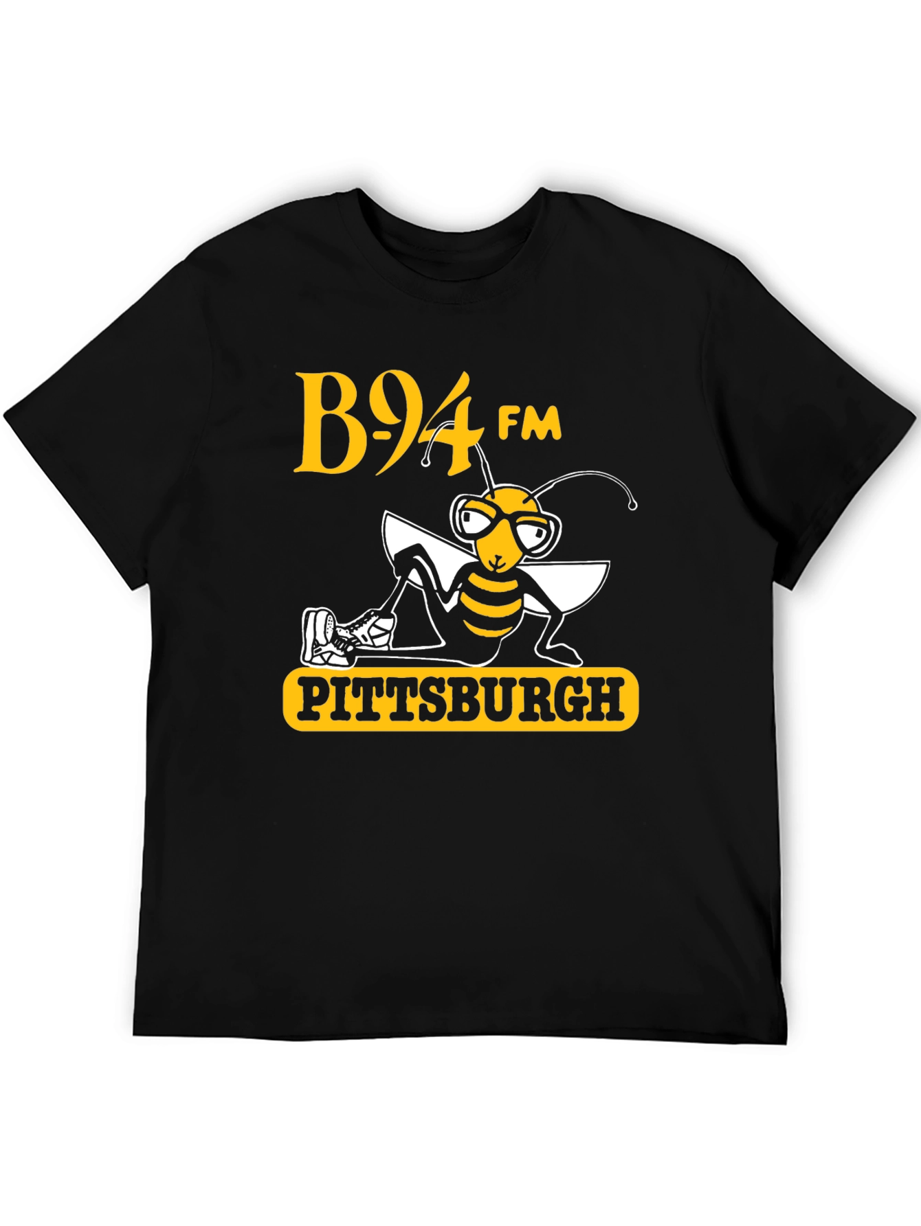 B94 FM Pittsburgh Bee T-Shirt Black