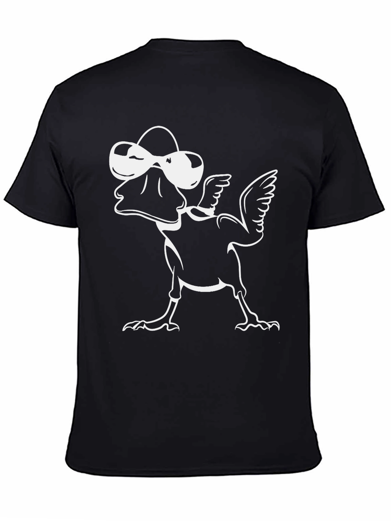 Cool Duck Graphic Tee - Black Cotton Blend T-Shirt