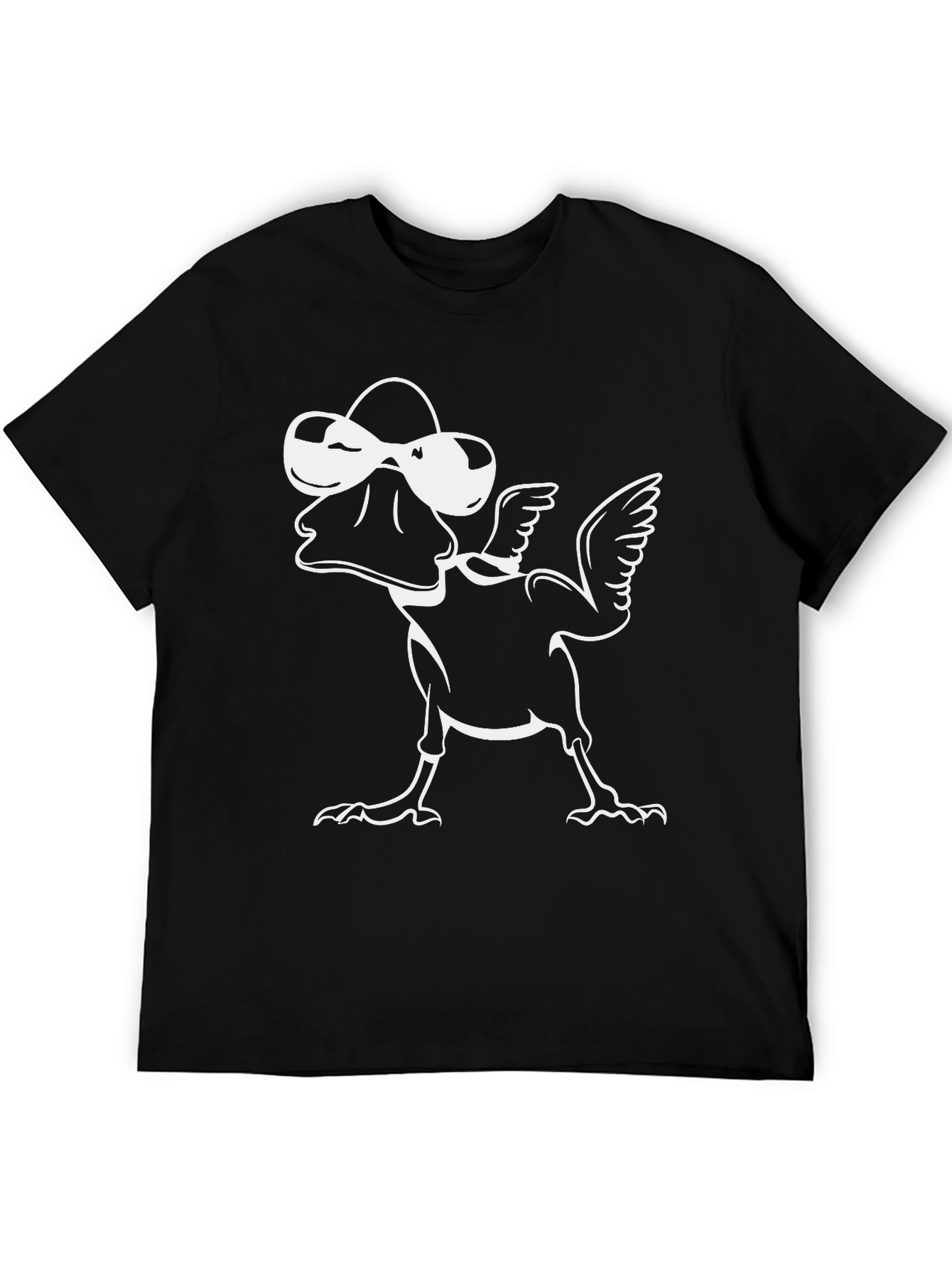 Cool Duck Graphic Tee - Black Cotton Blend T-Shirt