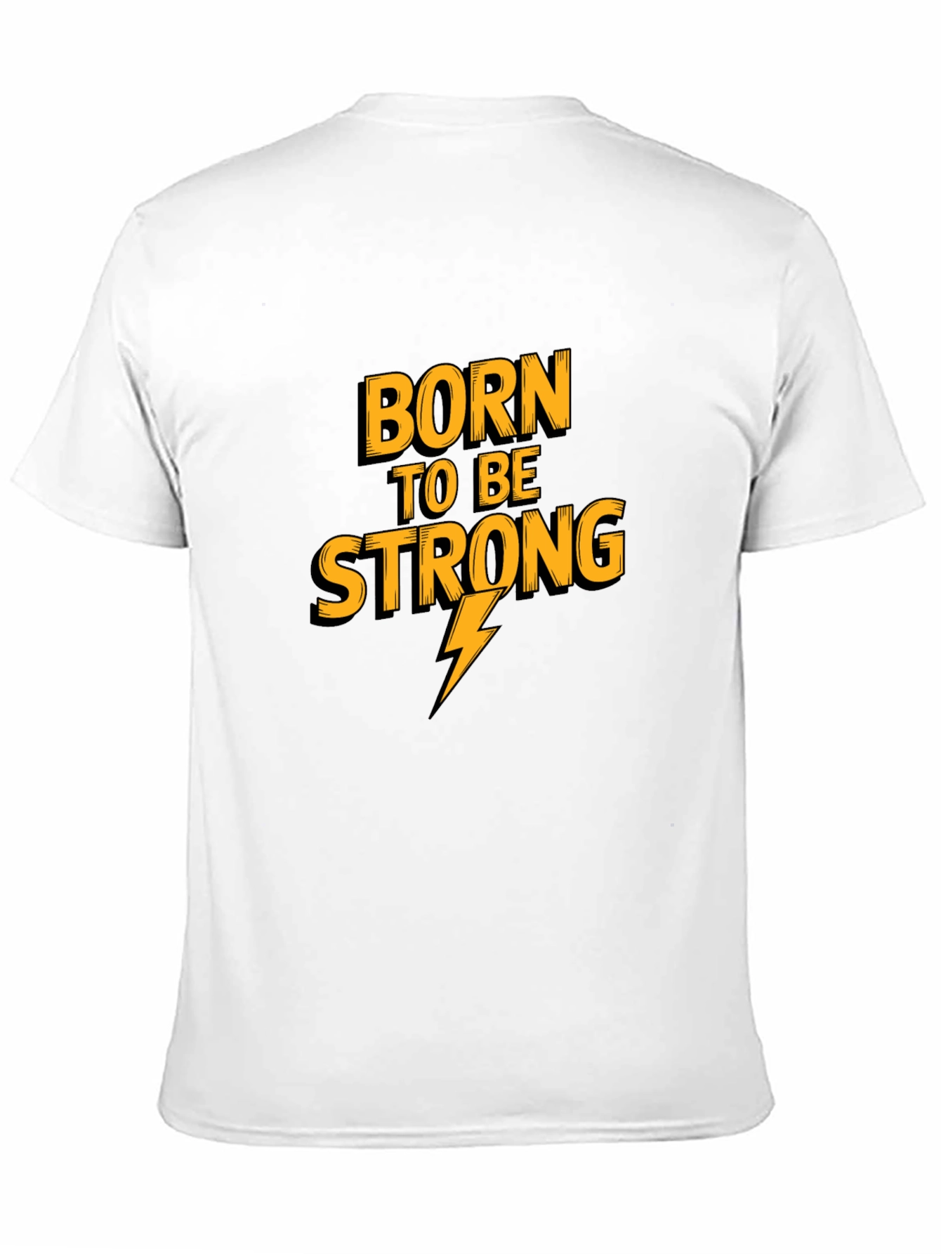 Born To Be Strong Mens Black Graphic Tee