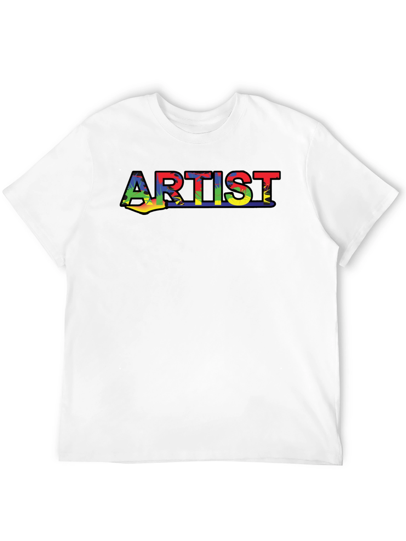 Artist Rainbow Print Black T-Shirt