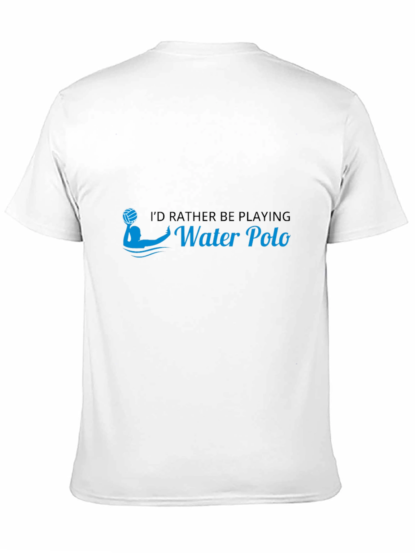 Water Polo Player T-Shirt - Black Cotton