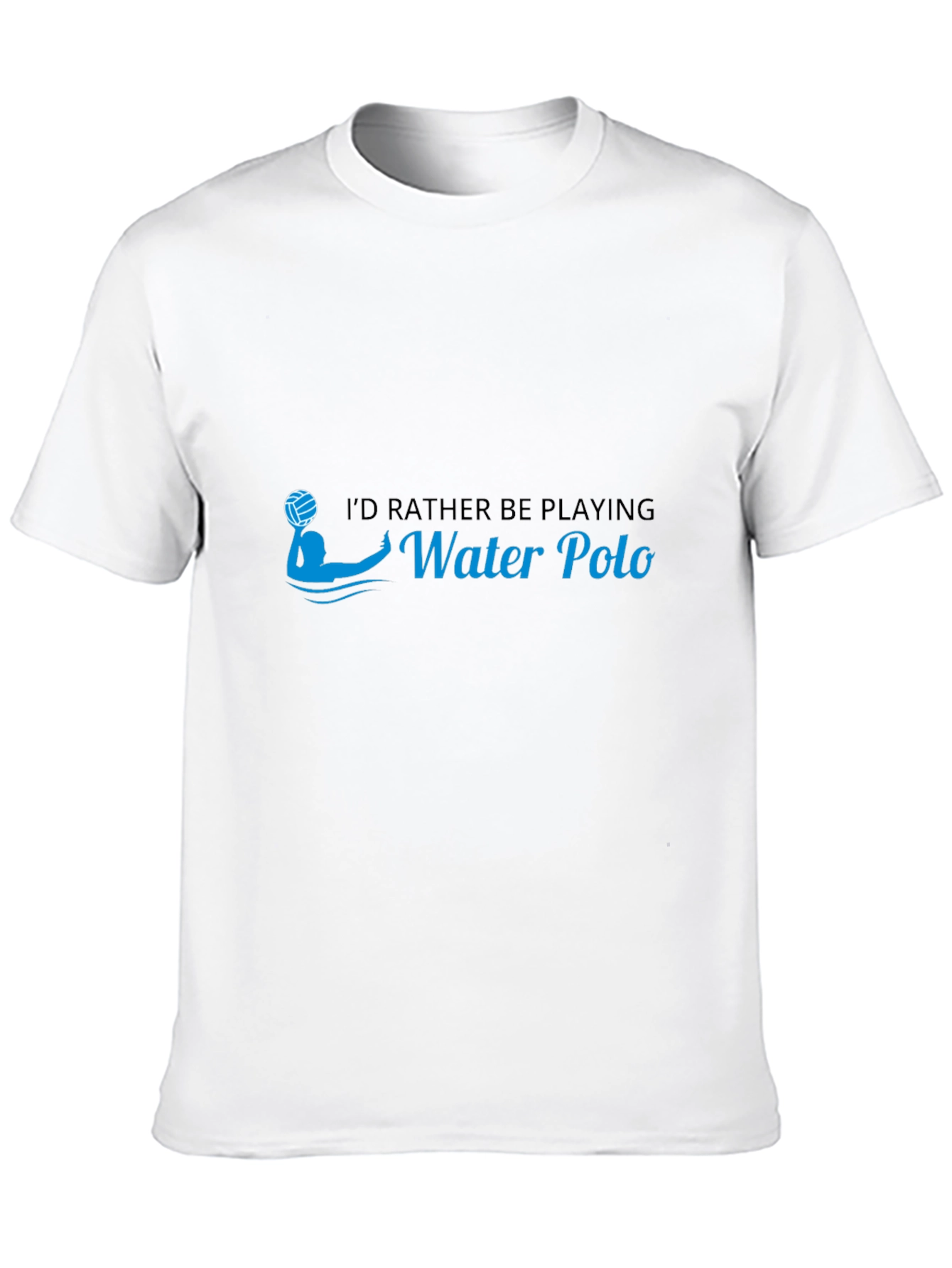 Water Polo Player T-Shirt - Black Cotton