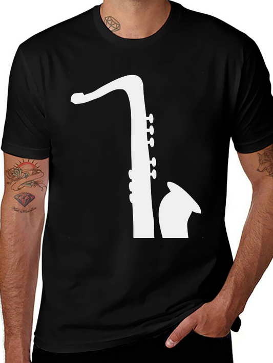 Saxophone Graphic Tee - Musicians Black T-Shirt