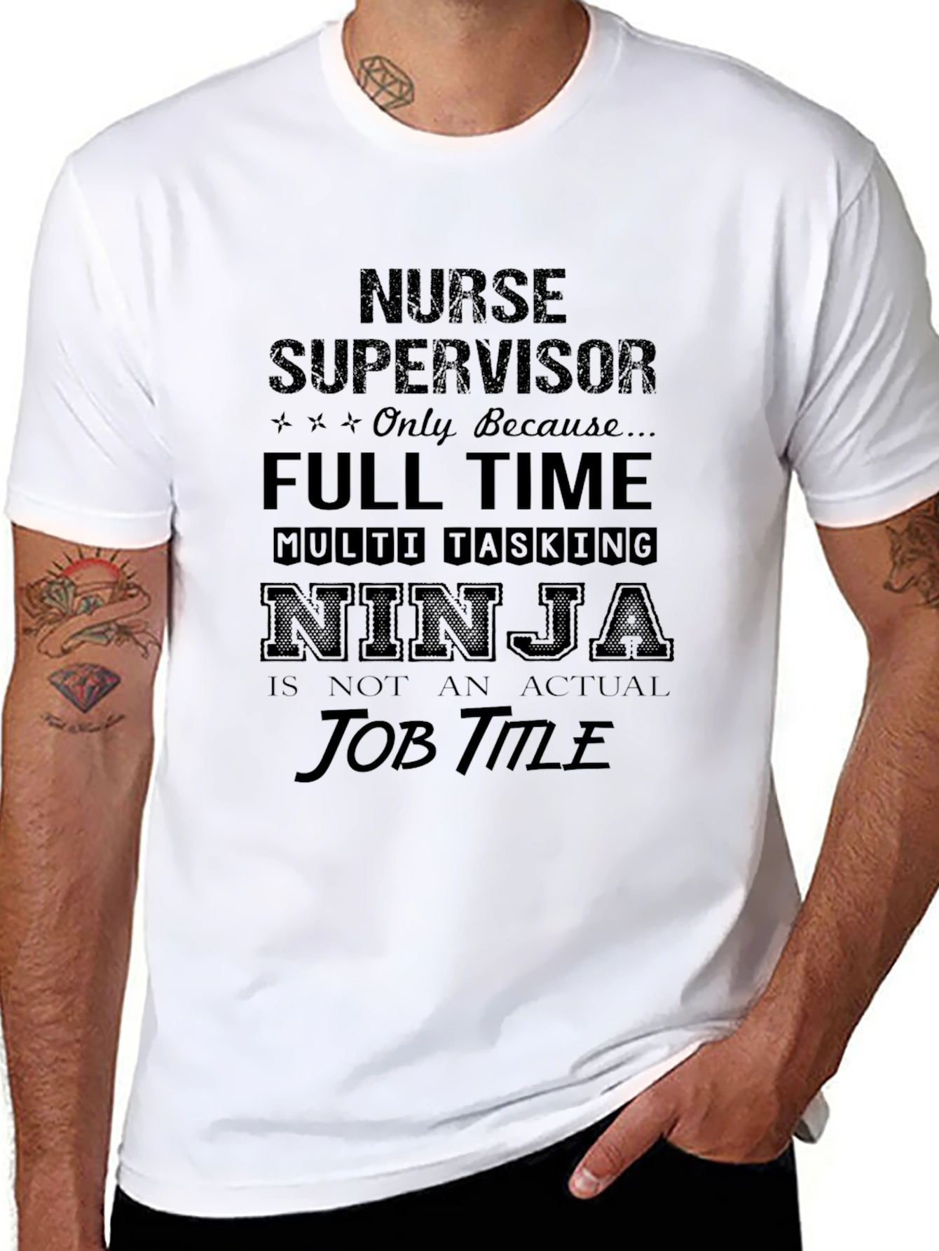 Nurse Supervisor Full Time Ninja T-Shirt