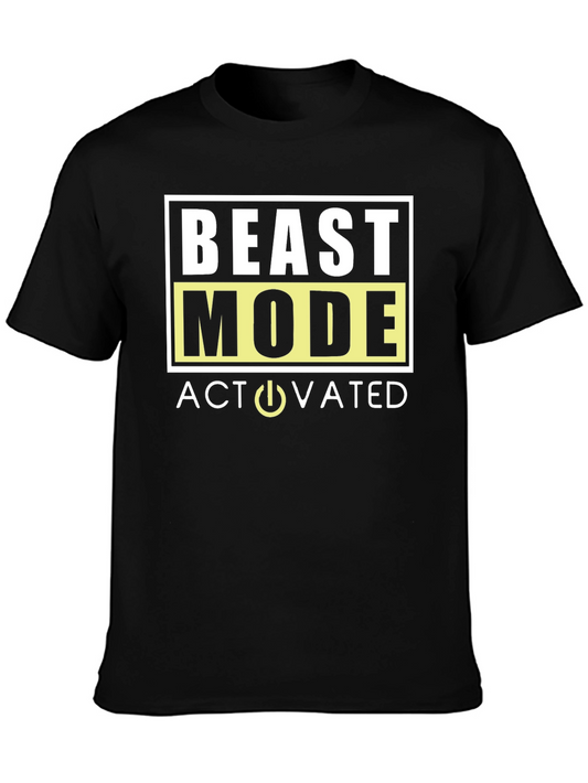Beast Mode Activated Graphic T-Shirt - Mens Black Tee