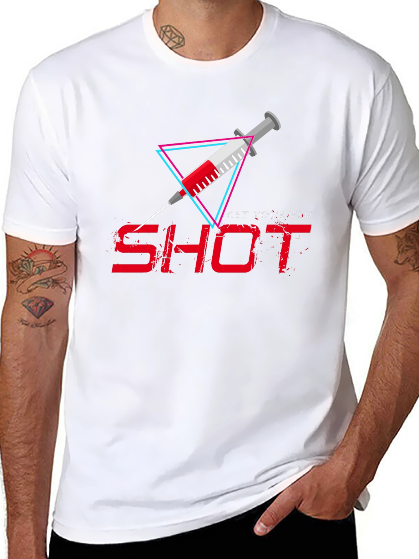 Get Your Flu Shot T-Shirt - Black