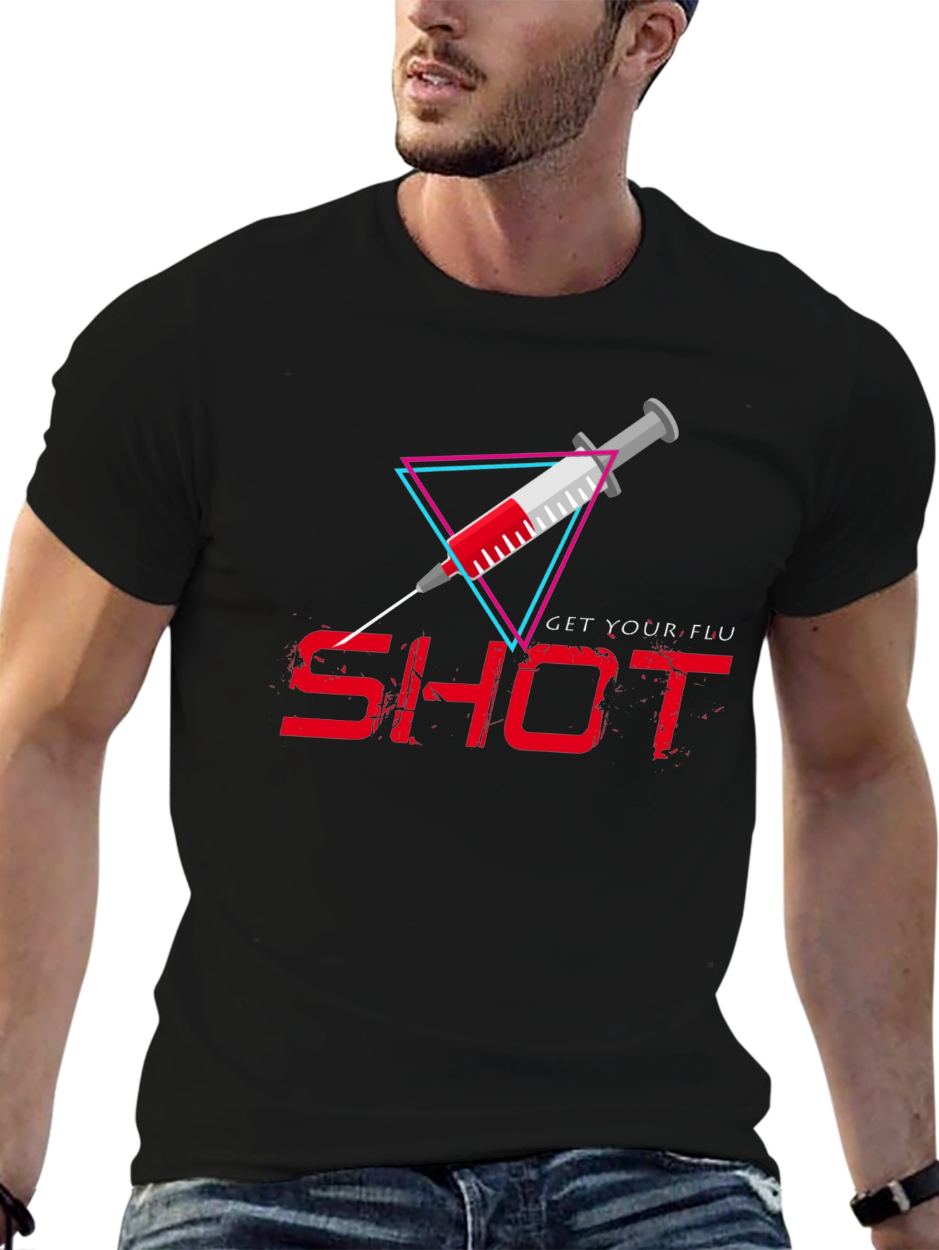 Get Your Flu Shot T-Shirt - Black
