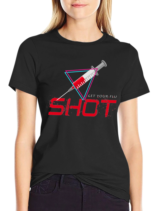 Get Your Flu Shot T-Shirt - Black