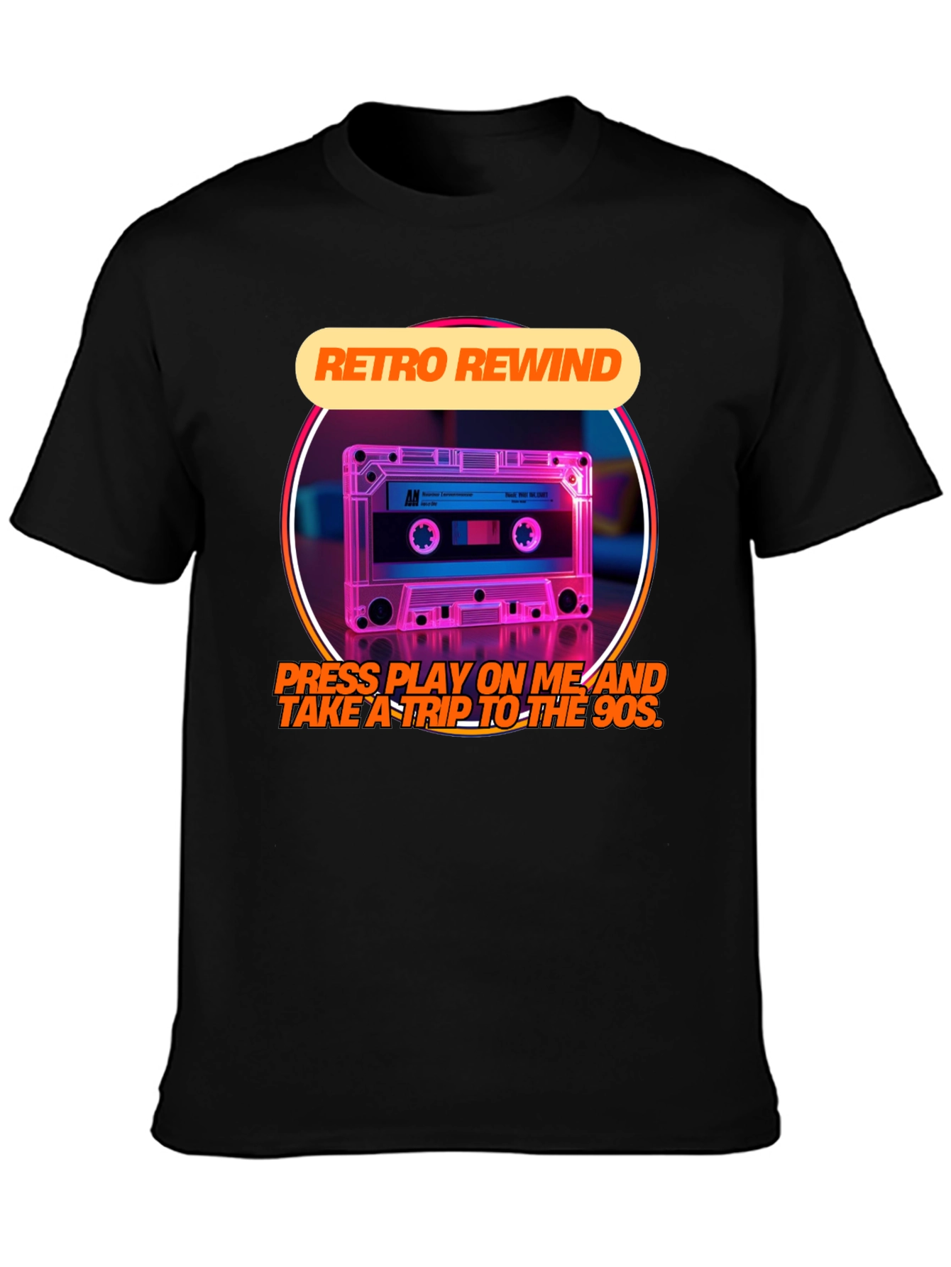 Retro Rewind 90s Cassette Tape Graphic Tee