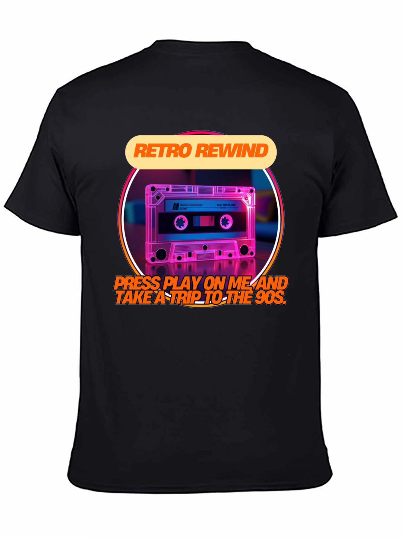 Retro Rewind 90s Cassette Tape Graphic Tee