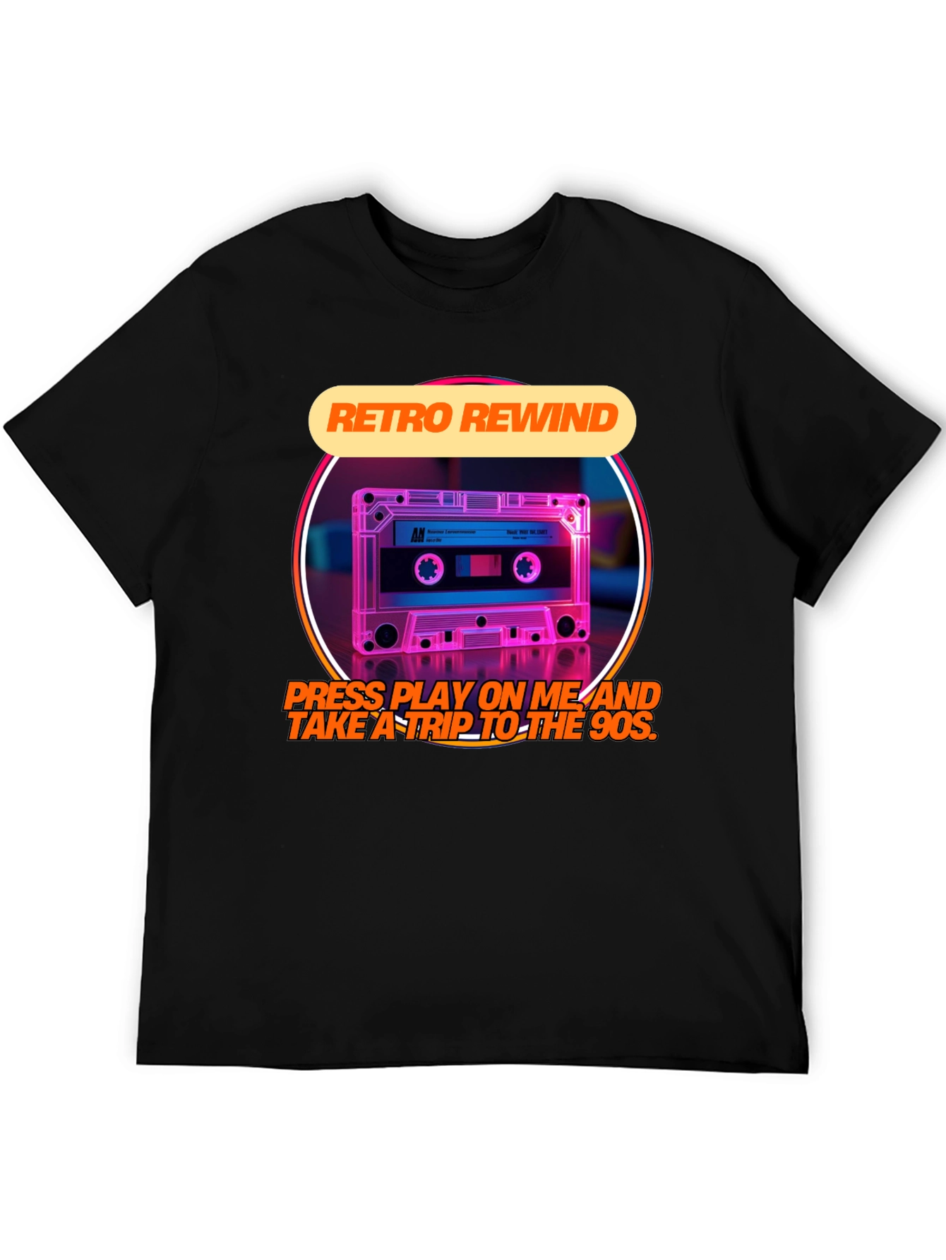 Retro Rewind 90s Cassette Tape Graphic Tee