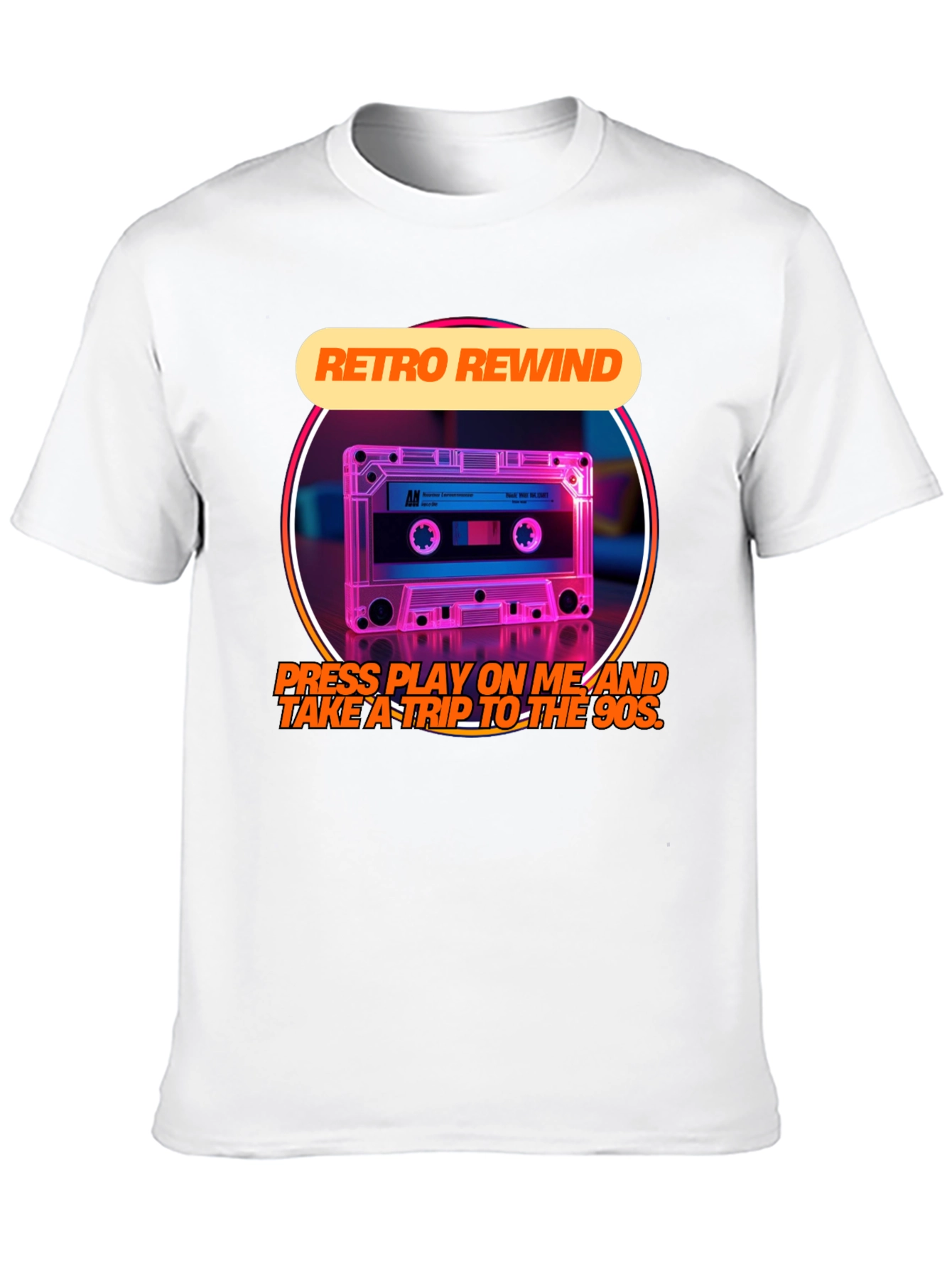 Retro Rewind 90s Cassette Tape Graphic Tee