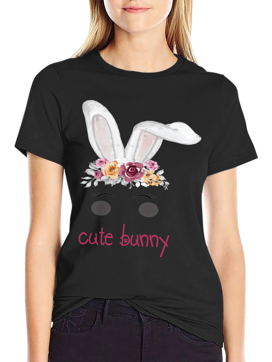 Cute Bunny Easter T-Shirt Black
