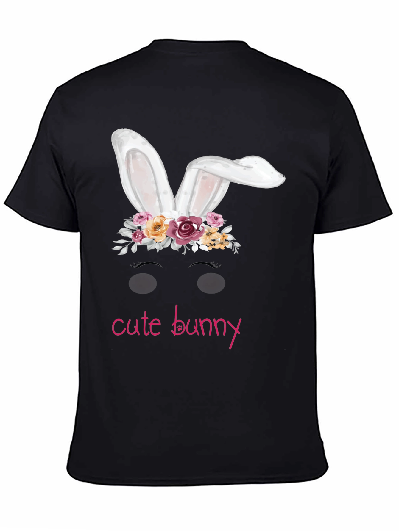 Cute Bunny Easter T-Shirt Black