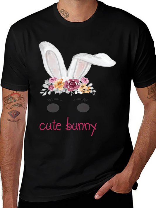 Cute Bunny Easter T-Shirt Black